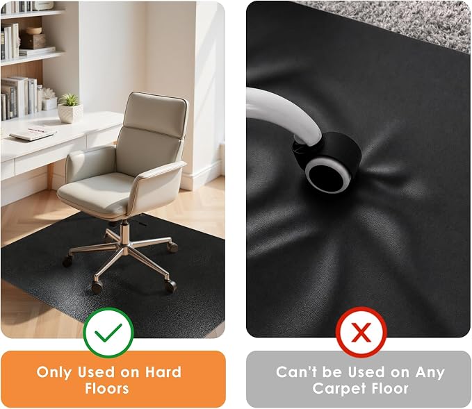 Kuyal Chair mat for Hardwood Floor 46 x 72 inches Rectangle Floor Mats - Image 4