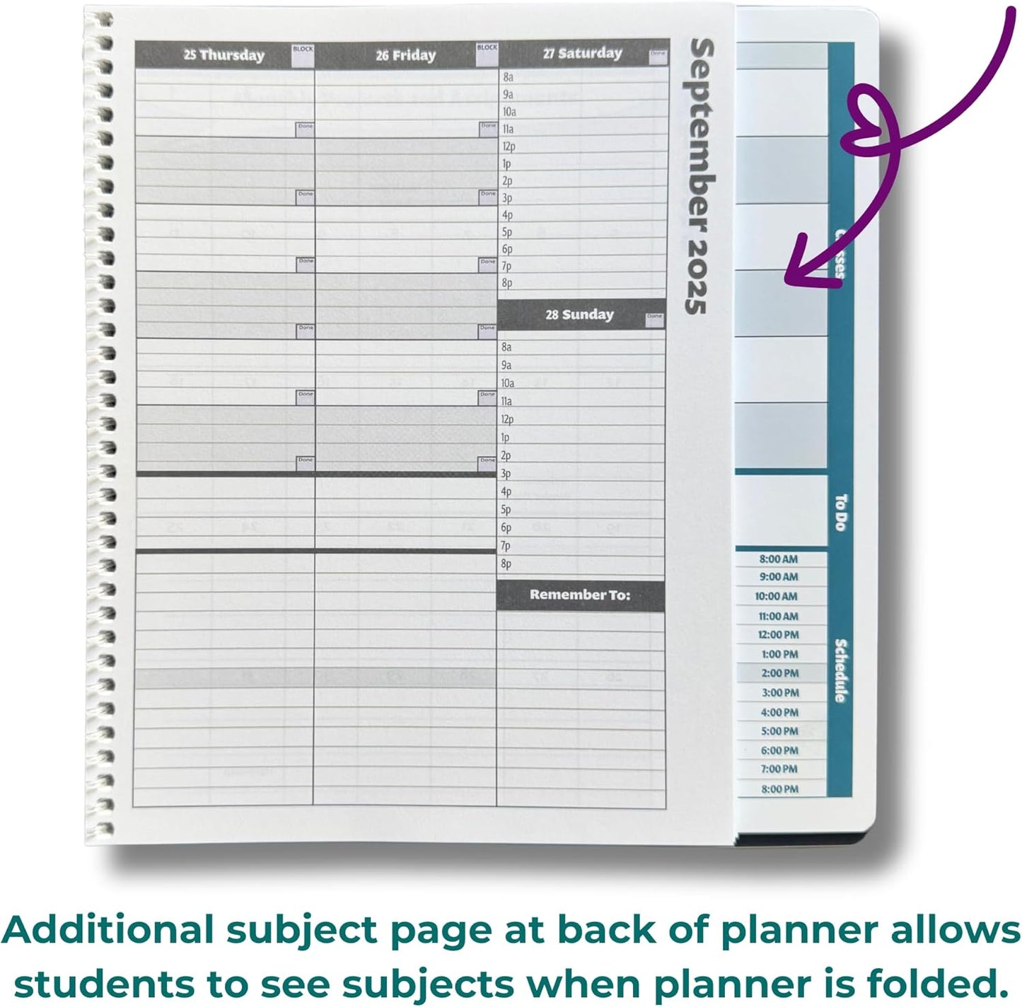 Order Out Of Chaos Academic Planner 2025-2026 Daily Weekly and Monthly Calendar, School Agenda Book, July 2025-June 2026 planner 8.5x8.25 Homework Organizer (Raspberry)