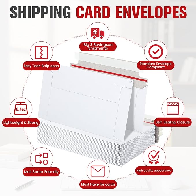 500 Pack Rigid Mailers, Perfect Size Shipping Envelopes - Image 6