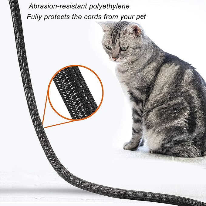 25ft - 3/4 inch Braided Cable Management Sleeve Cord Protector - Self-Wrapping - Image 4