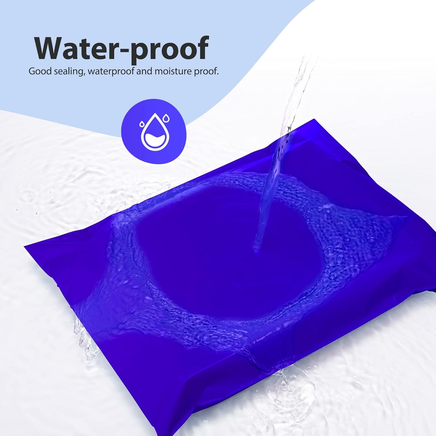 Fuxury Poly Mailers 12x15.5 Inch 500 Pcs, Bulk Shipping Bags for Clothing, Strong Adhesive Shipping Envelopes for Small Business Suppliers,Waterproof Mailers Poly Bags Mailing Envelopes Blue