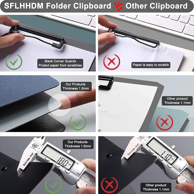 SFLHHDM 5 PCS Clipboard Foldable, 360°Cover Folder Plastic Clipboards - Image 5