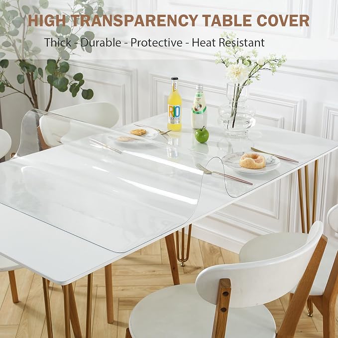 LovePads Clear Desk Mat 20 x 30 Inch, 1.5mm Thick Clear Table Protector - Image 2
