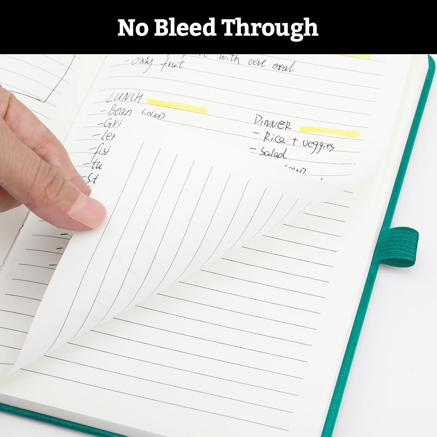 Hardcover Lined Bullet Dotted Journal Notebook, A5 140 192 Pages 100 120Gsm Paper College ruled for School,Work,Travel,and Daily Planning，5.7''*8.3'' (2, Turquoise, A5 Lined)