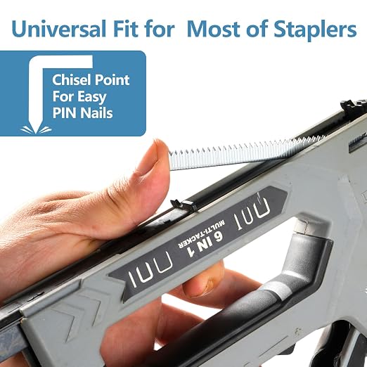 3/8 Inch Length Beveled Chiseled Pointed Heavy Duty T-50 304 Stainless Steel - Image 3