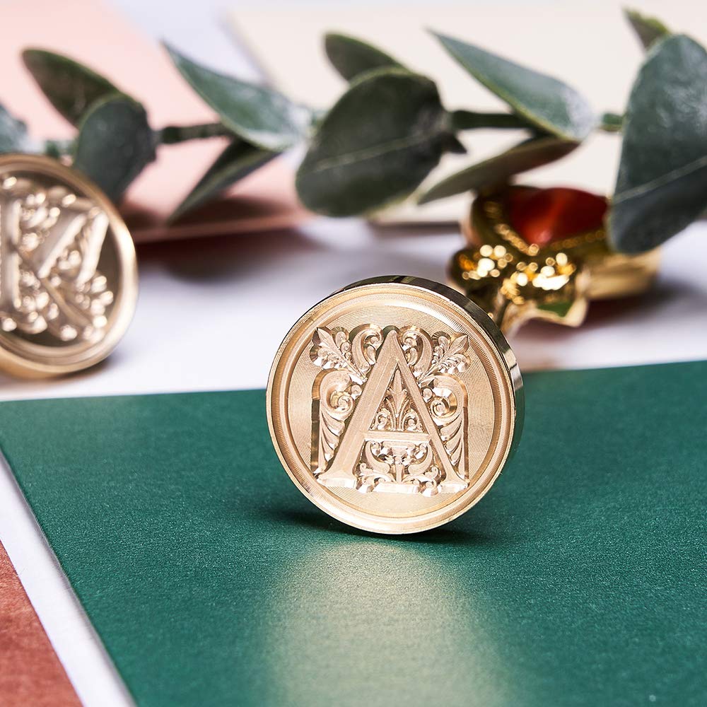 Lucky Goddness Alphabet Brass Wax Stamp, T Letter Sealing Wax Stamp