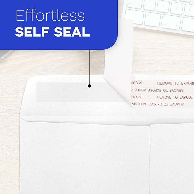 Geofun 9x12 Manilla Envelopes Self Seal 25 Pack, Large White Mailing Envelopes - Image 3