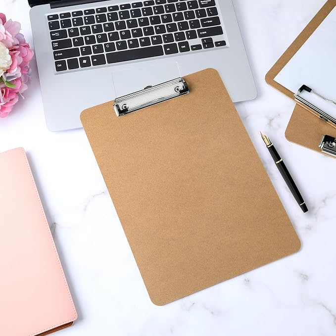 Wood Clipboards Set of 2, Letter Size Hardboard Clip Board 8.5x11 | A4 Standard - Image 7