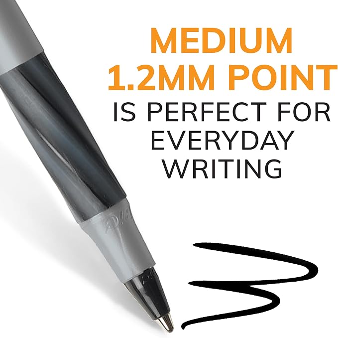 BIC Round Stic Grip Xtra-Comfort Ballpoint Pens, Medium Point, 1.2 mm - Image 2