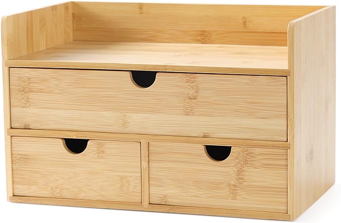 Wisuce Bamboo Desk Drawer Organizer, Desktop Organizer by Wisuce