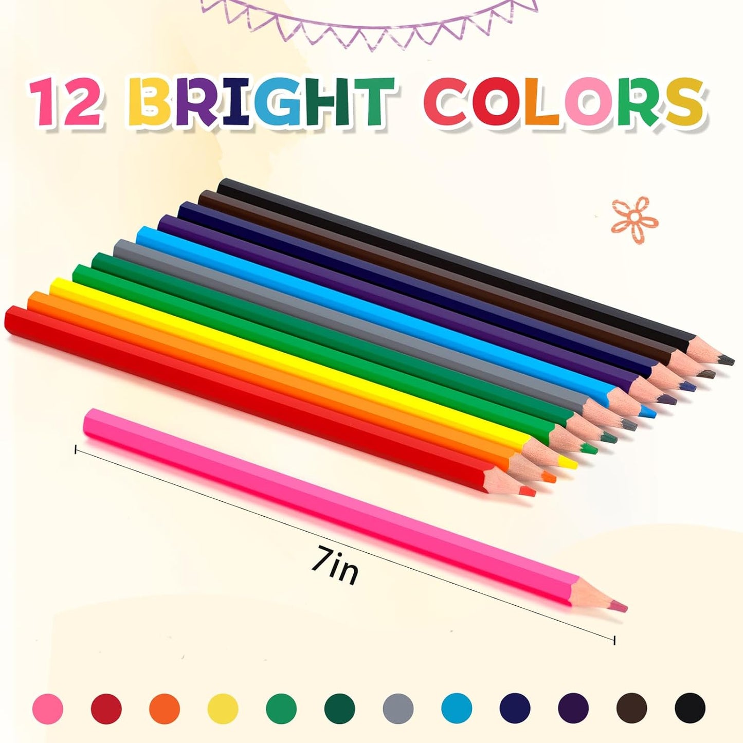 900 Count Colored Pencils Bulk, 12 Assorted Colors, 75 Packs Pre-sharpened Coloring Pencils Set for Kids and Adult, Teachers Essential Classroom Prizes, Back to School Supplies