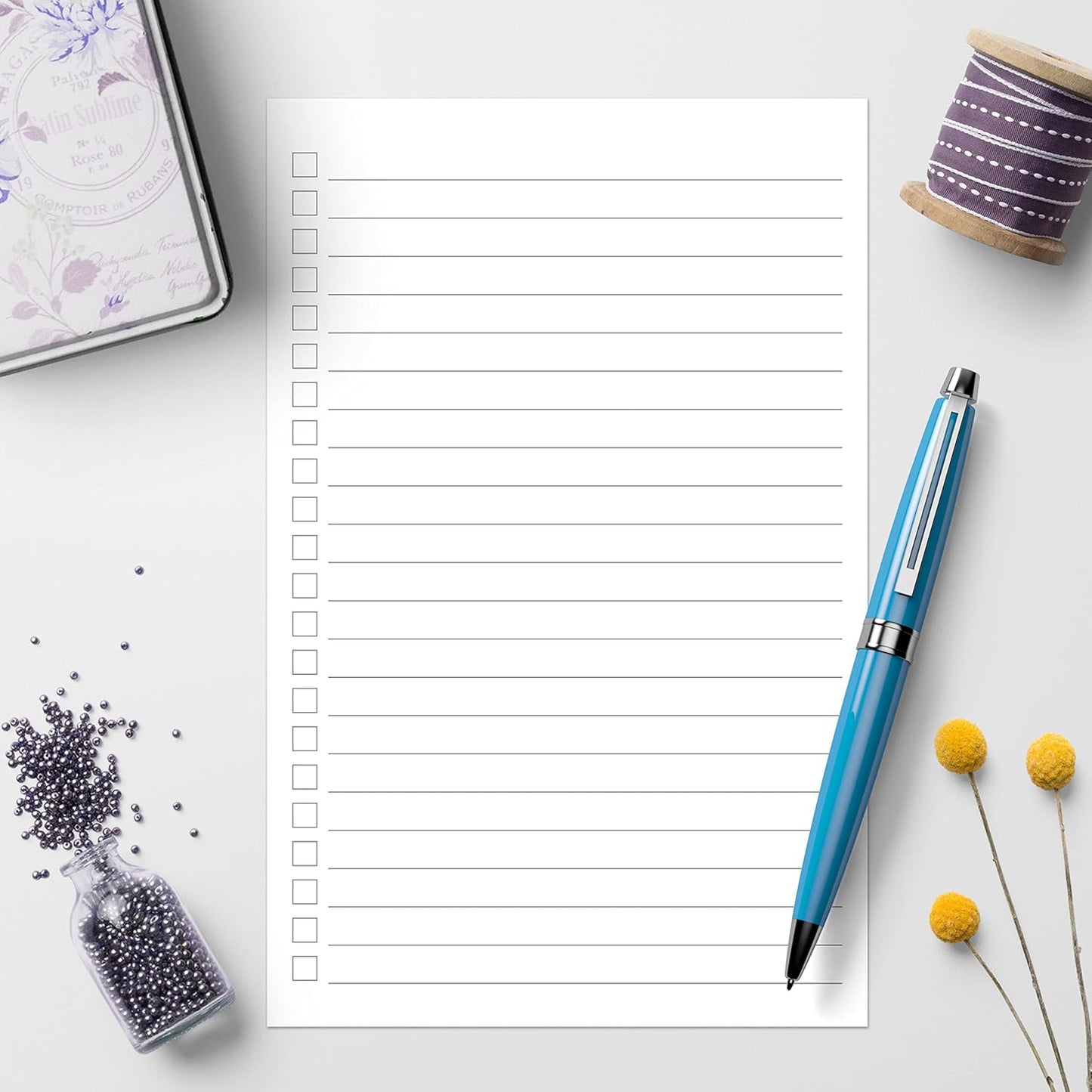 321Done to Do List Notepad - 50 Sheets (5.5" x 8.5") Daily to-Do's Notepad Tear Off, Planning Memo Pad, to Do List Checklist Organizing - Simple, Blank, Heavy Paper - Wide-Ruled - Made in USA