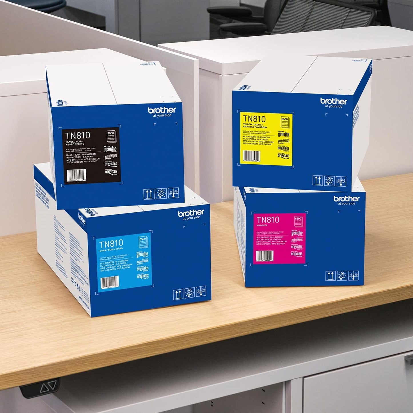 Brother Genuine Standard Yield Toner Cartridge, TN810BK, Replacement Black Toner, Page Yield Up to 9,000 Pages