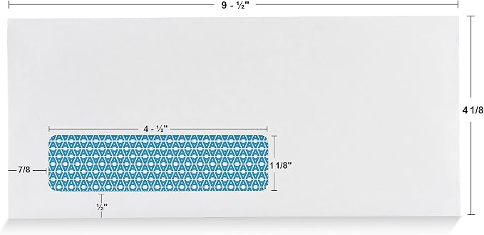 Aimoh 500#10 Custom Printed Single Left Window Self Seal Security Envelopes - Image 4