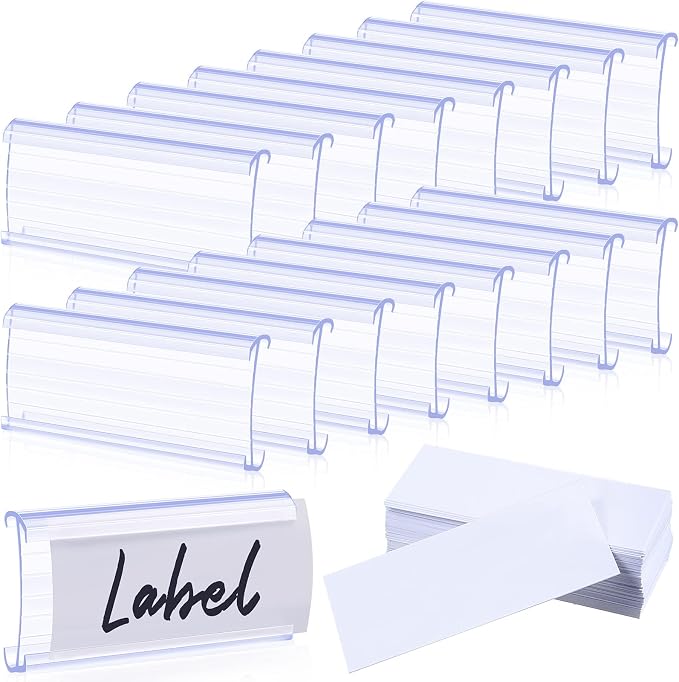 Yulejo 100 Pcs Plastic Wire Shelf Label Holders by Yulejo