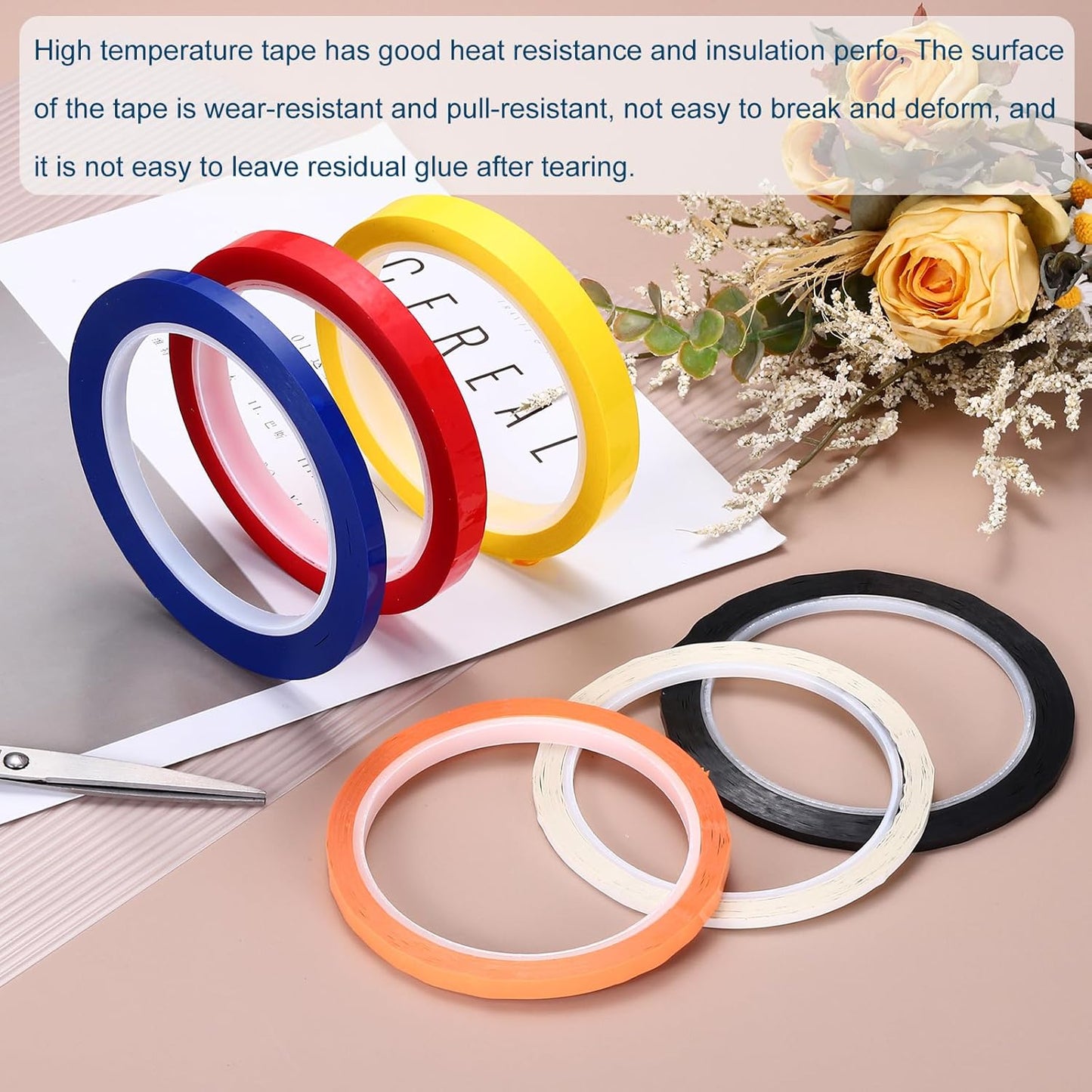 uxcell 1/4" x 36 Yard Graphic Tape Whiteboard Grid Marking Tape Pinstripe Chart Line, White