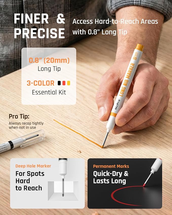 Nicpro 2 Pack CP1000 Carpenter Pencil - Image 5