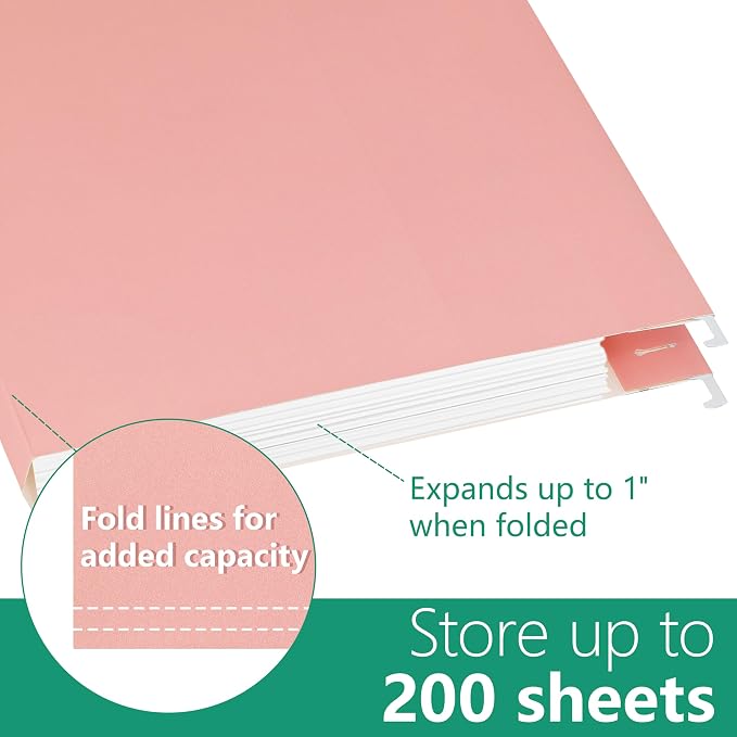 pmybupo High Capacity Blue Hanging File Folders, Pastel Colors, Heavy Duty - Image 4