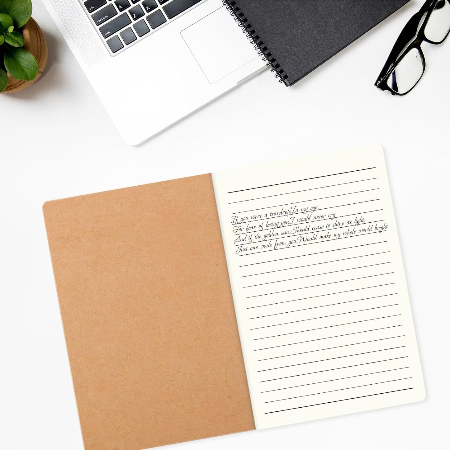 48 Pack Lined Journal Notebook Kraft Brown Cover Lined Notebooks for Travelers, Students, Office - Composition Notebook Subject Notebooks - A5 Size, 8.26”x5.5”, 64 Lined Pages/32 Sheets