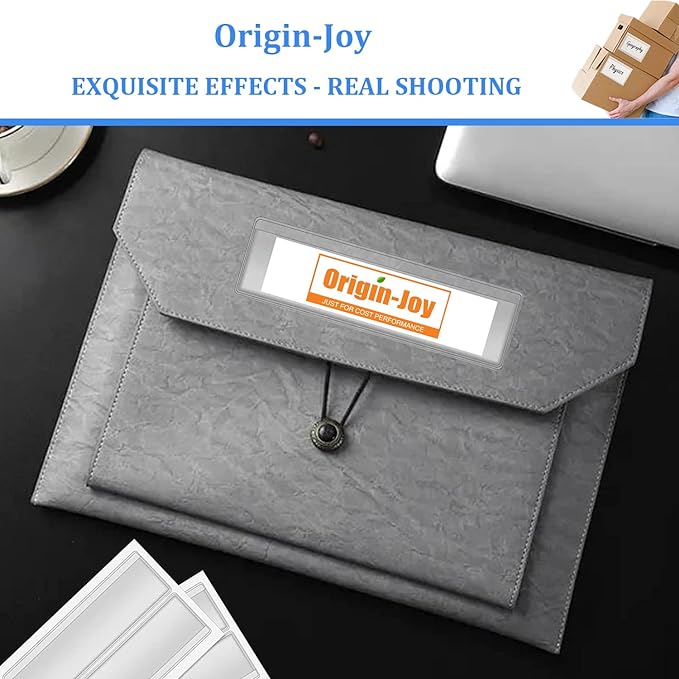 Origin-Joy 50 PCS Self-Adhesive Index Label Pockets - Image 5
