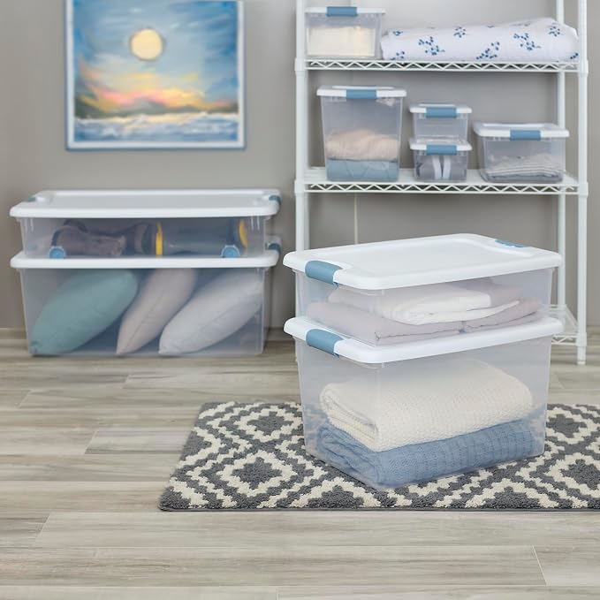 Sterilite 18-Pack Latching Box, Under Bed Storage Bins - Image 7