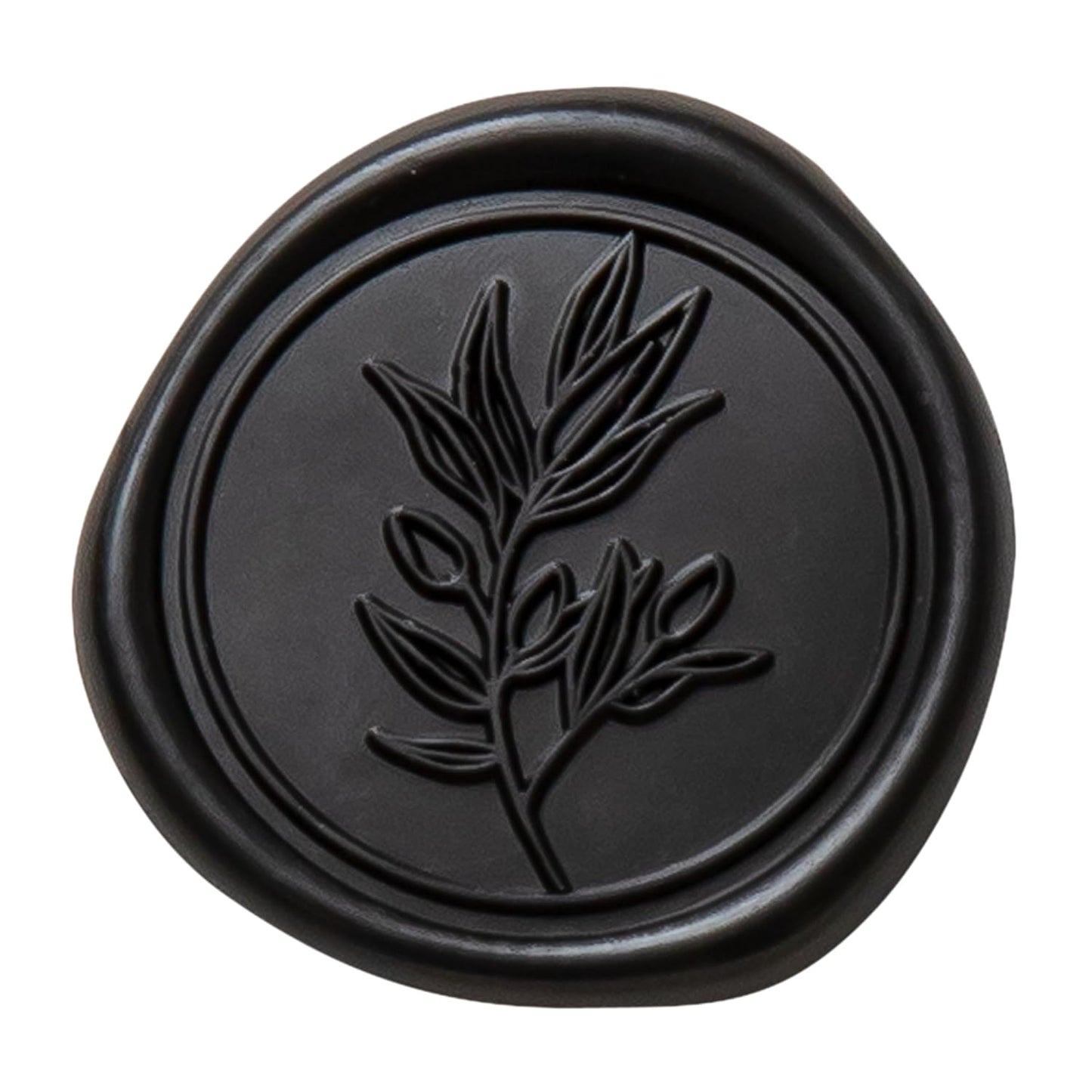 PONATIA Black Wax Seal Stickers - Wedding Invitation Seal Stickers, 50 Pcs Self- Adhesive Wax Seals, Perfect for Invitation Cards, Envelopes Christmas Cards, Gift Wrapping, Party Menu Decor