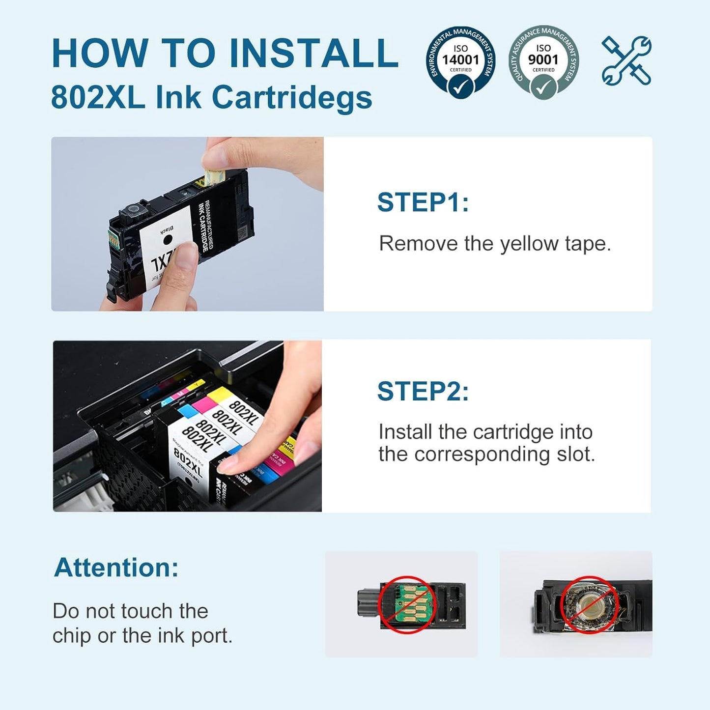 LEMERO Remanufactured Ink Cartridges Replacement for 802 802XL Black Ink Cartridge (1-Pack)