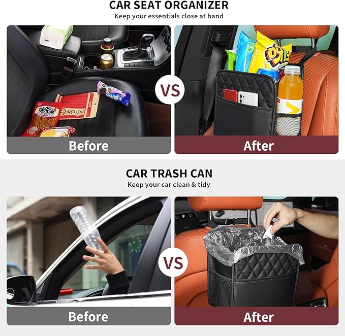 FrgKbTm 2Pack Car Seat Back Organizer, Waterproof Car Backseat Organizer - Image 2