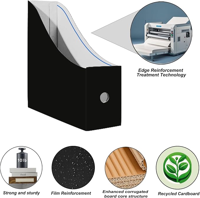 Limitliho 6 Pack Cardboard Magazine Holder - Image 2