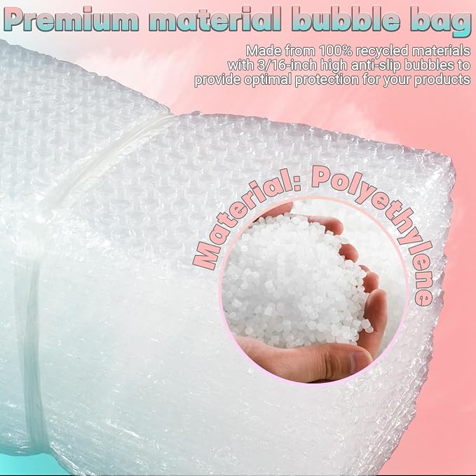 100 Pack 4"x6"Clear Bubble Out Bags - Image 3
