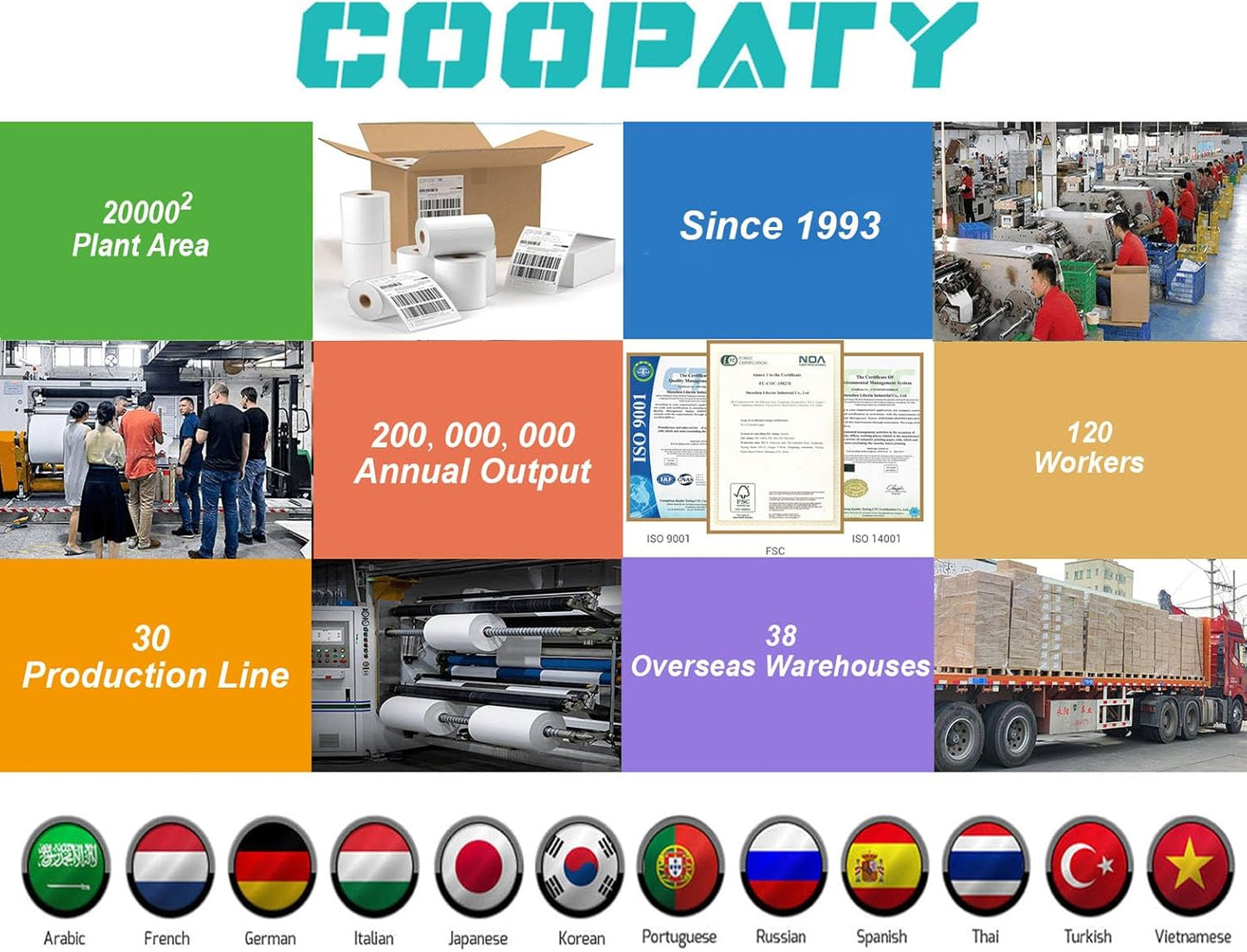 Coopaty Half Sheet Shipping Labels 8.5" x 5.5" Sticker Labels for Laser & Ink Jet Printers, 2 Per Page Self Adhesive Mailing Labels for Packages (500 Sheets, 1000 Labels)