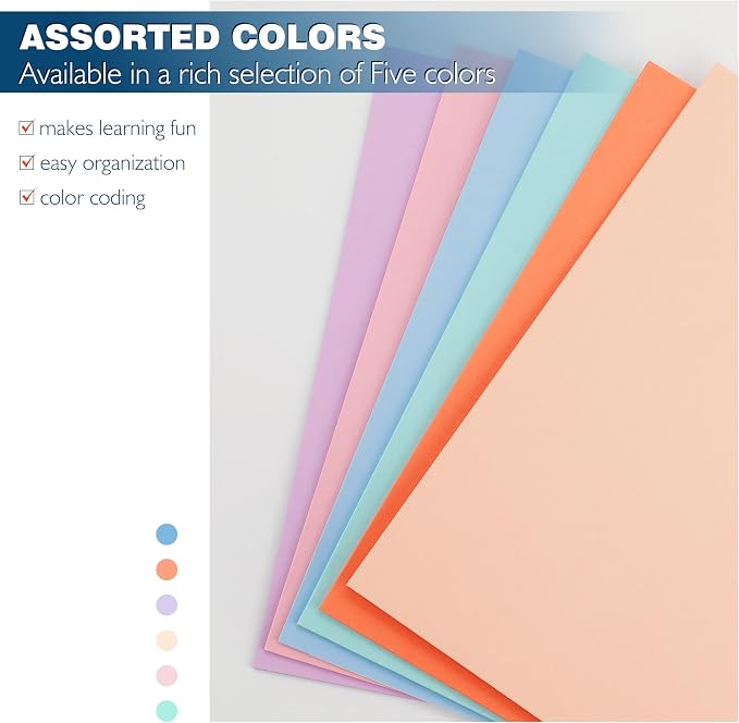 pmybupo 50-Pack Folders with Pockets, Paper Earthy Orange Two-Pocket Folders - Image 4