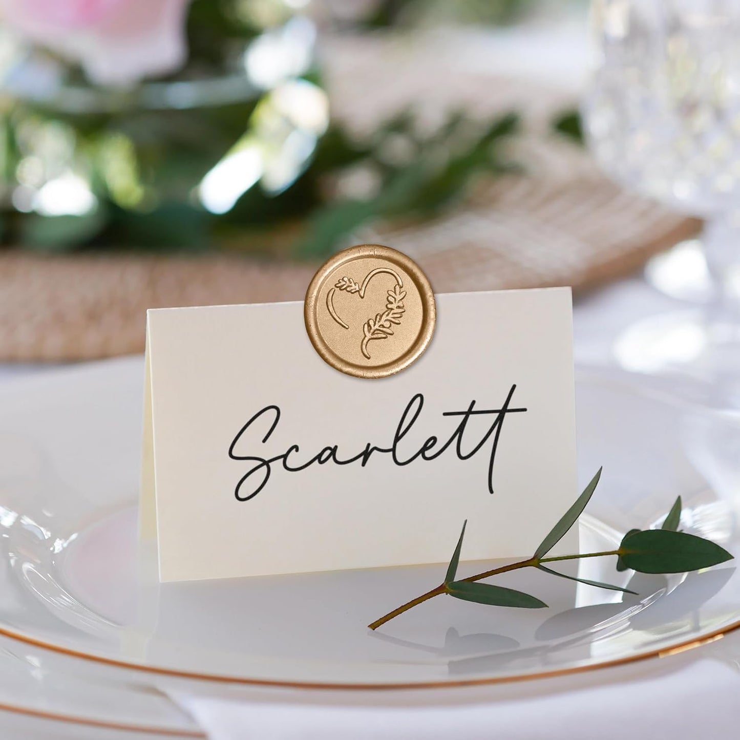 25 Pcs Handmade Wax Seal Stickers, Wedding Invitation Envelope Seal Stickers, Perfect for Invitation, Christmas, Gift Wrapping(Heart Style, Light Gold Wax)