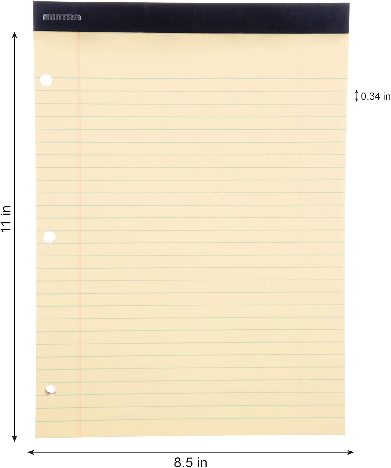 Mintra Office Legal Pads (Double Pad 3pk (Canary), 8.5in x 11in (Wide Ruled))