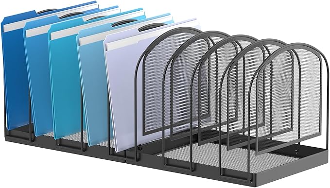 SUPEASY File Organizer for Desk, 9-Section Mesh Desk Organizer, Vertical File by SUPEASY