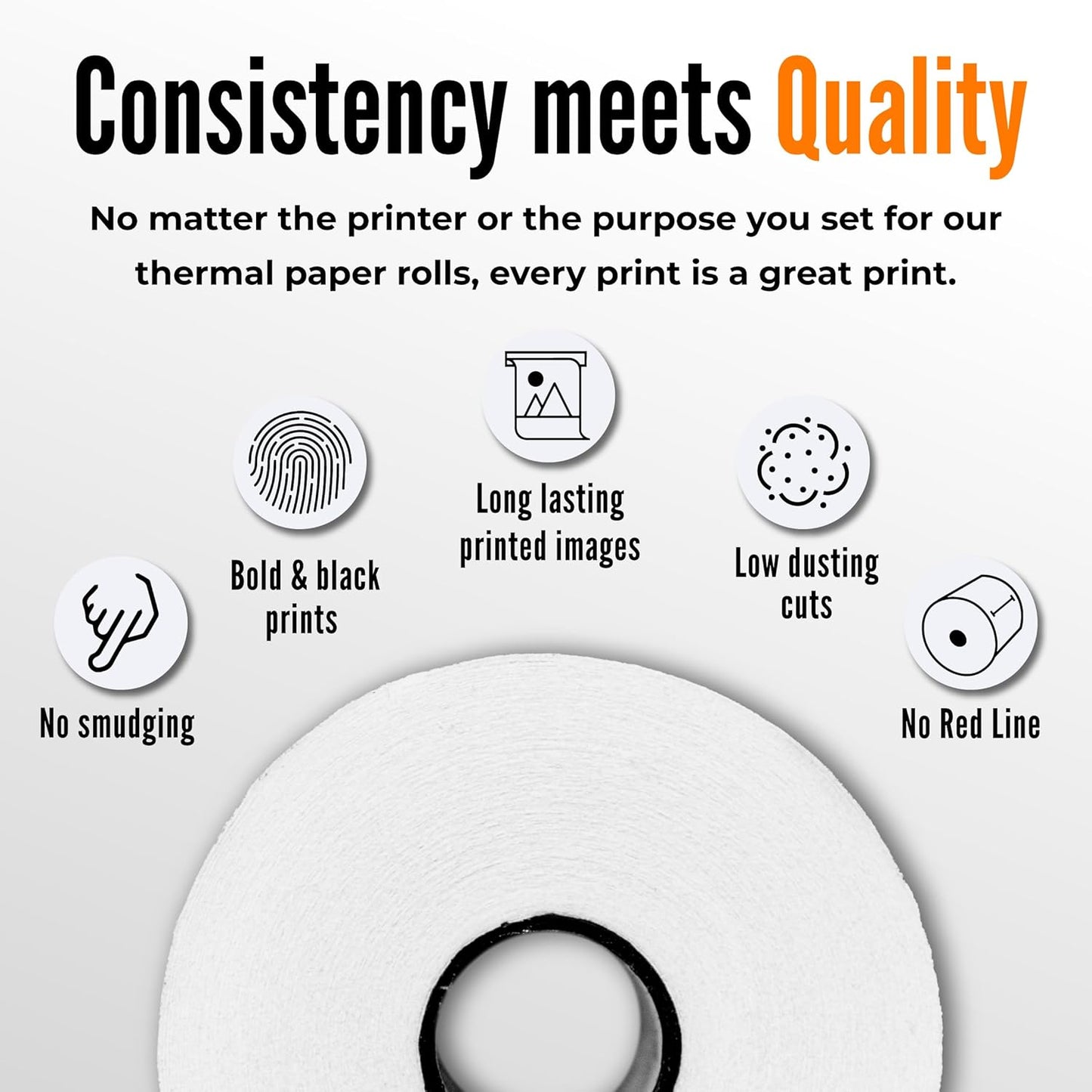 3 1/8 X 230 Thermal Paper Rolls (50 Rolls/Box) – BPA-Free Rolls for POS Systems, Cash Registers & Credit Card Machines