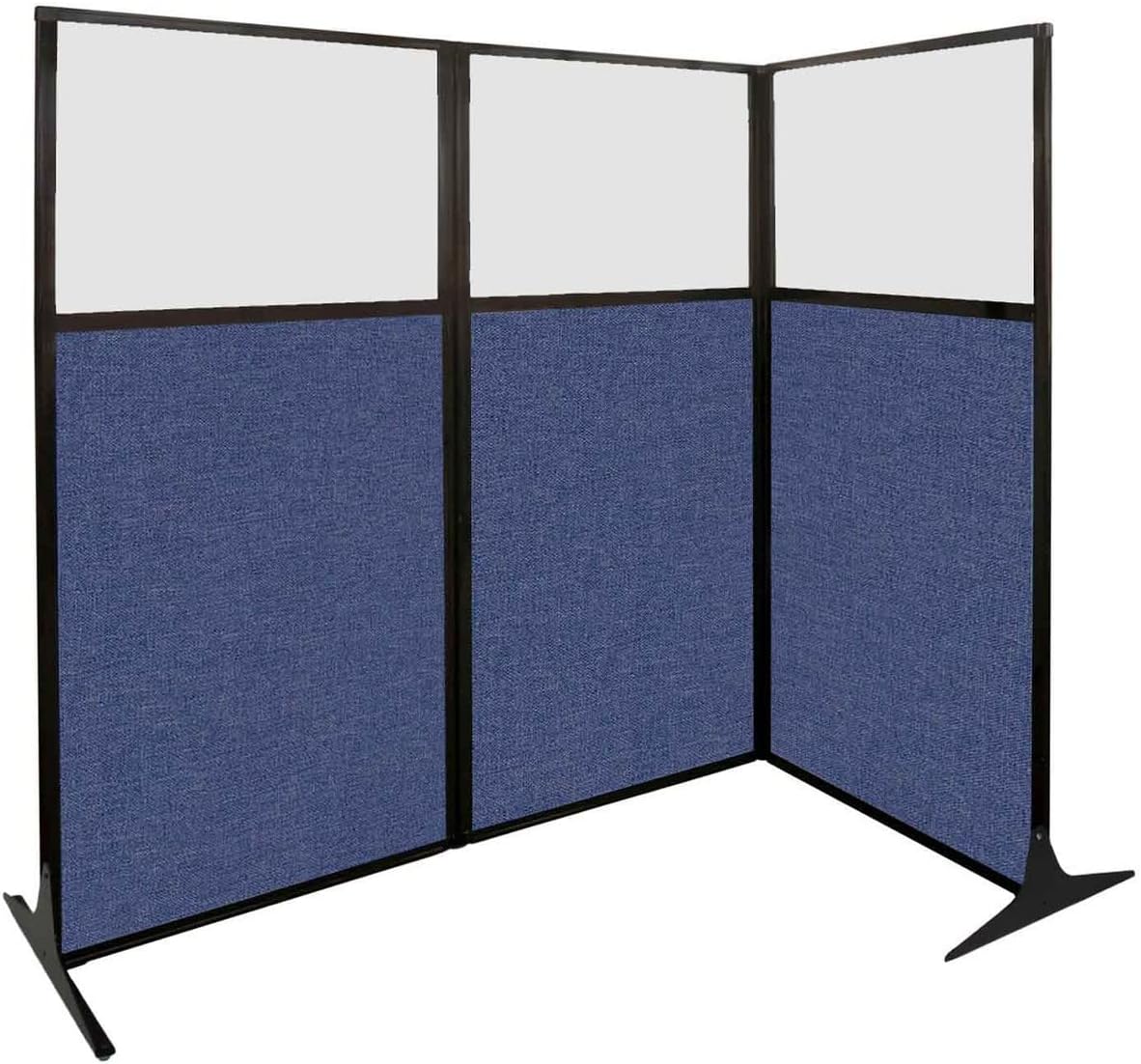 Versare Office Workstation Screen | Portable Wall Divider | Modern Cubicle | Freestanding Privacy Screen | Flexible Work Space | 1 Panel | 33" Wide x 70" Tall Black SoundSorb Panels