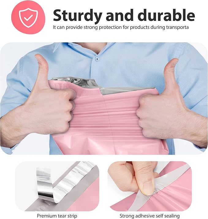 Fuxury 500 Pcs Poly Mailers 14.5x19 Inch, Bulk Shipping Bags - Image 6