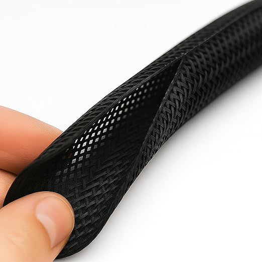 Electriduct 1.5" Hook Self Closing Sleeve Braid Wrap Around Sleeving Flame - Image 2