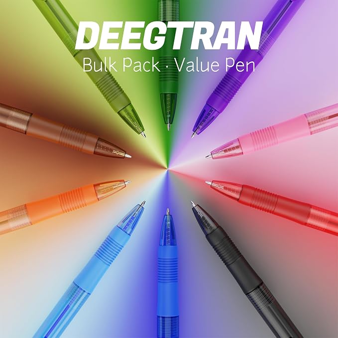 deegtran Pens Bulk, 30 Pack No Bleed Green Ink Click Pens - Image 7