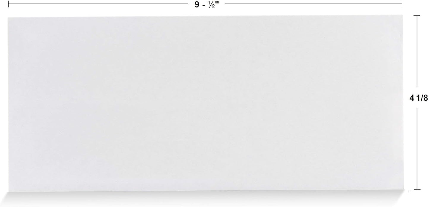 Aimoh 100#10 Custom Printed Security Tinted Self-Seal Envelopes – Personalized with Logo and Address/Return Address Imprinted - Size 4-1/8 X 9-1/2" - White - 24 LB - 100 Count (74100)