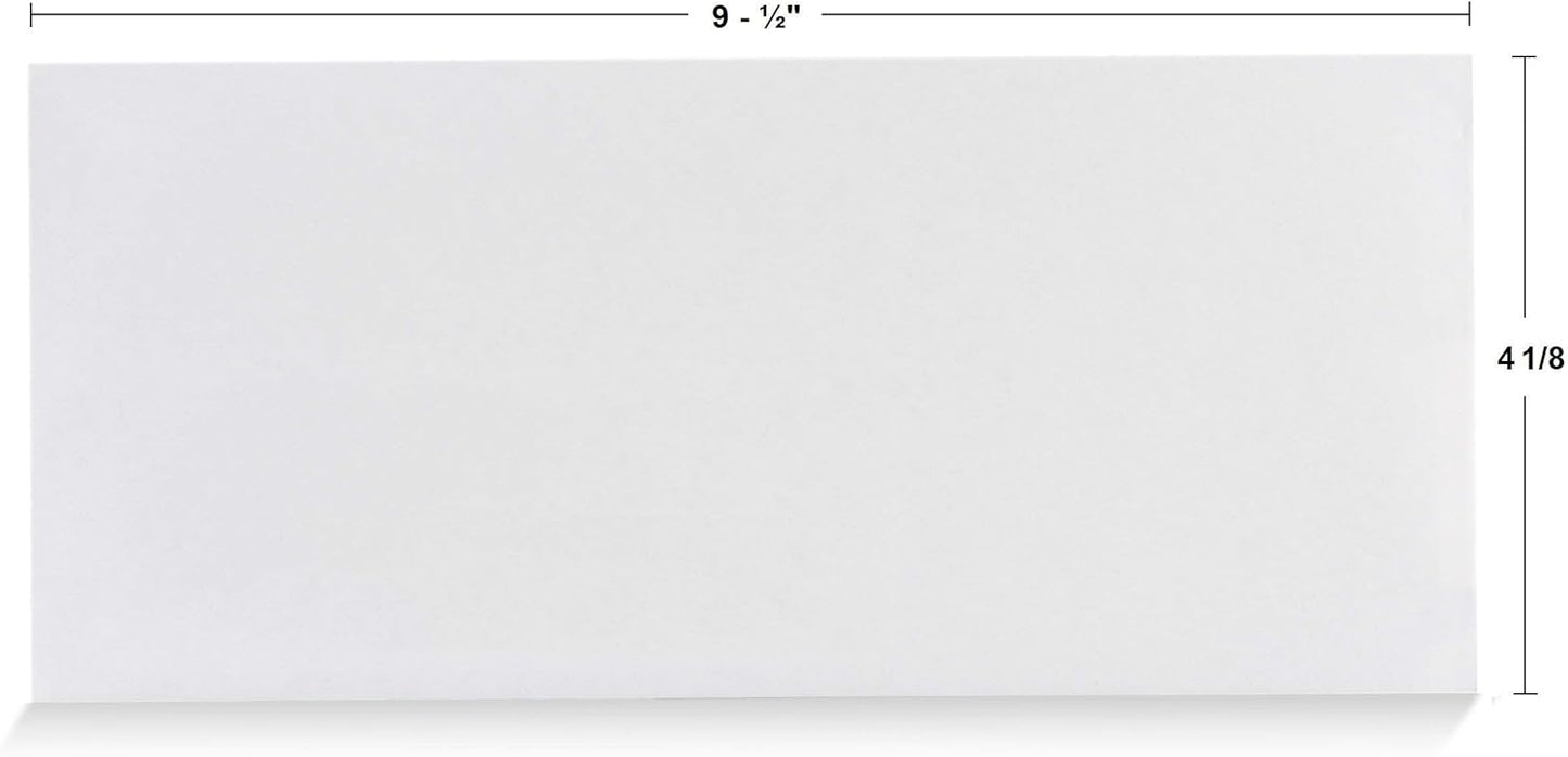 Aimoh 1000#10 Custom Printed Security Tinted Self-Seal Envelopes - Personalized with Logo and Address/Return Address Imprinted -Size 4-1/8 X 9-1/2" -White -24 LB -1000 Count (74001)