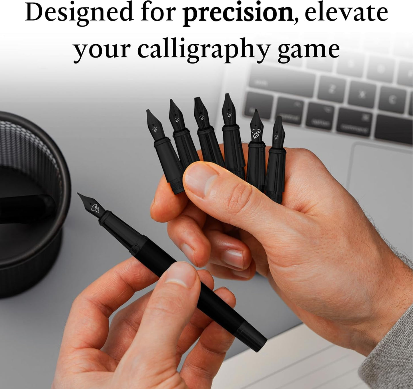 Luxury Calligraphy Set – Premium Fountain Pen with 6 Nibs, 6 Bottle, 6 Cartridges, Converter, and Elegant Gift Box – Perfect for Calligraphers, Writers, Gifting