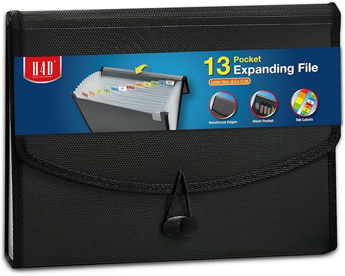 H4D 13-Pocket Accordion File Organizer by H4D