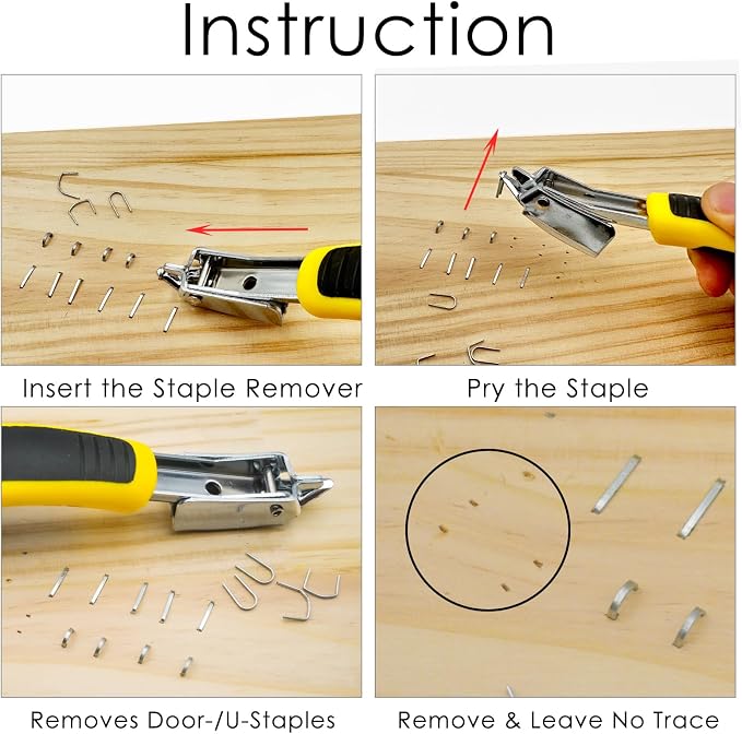 Upholstery Staple Remover, Construction Staple Remover Tool, Heavy Duty Tack - Image 4