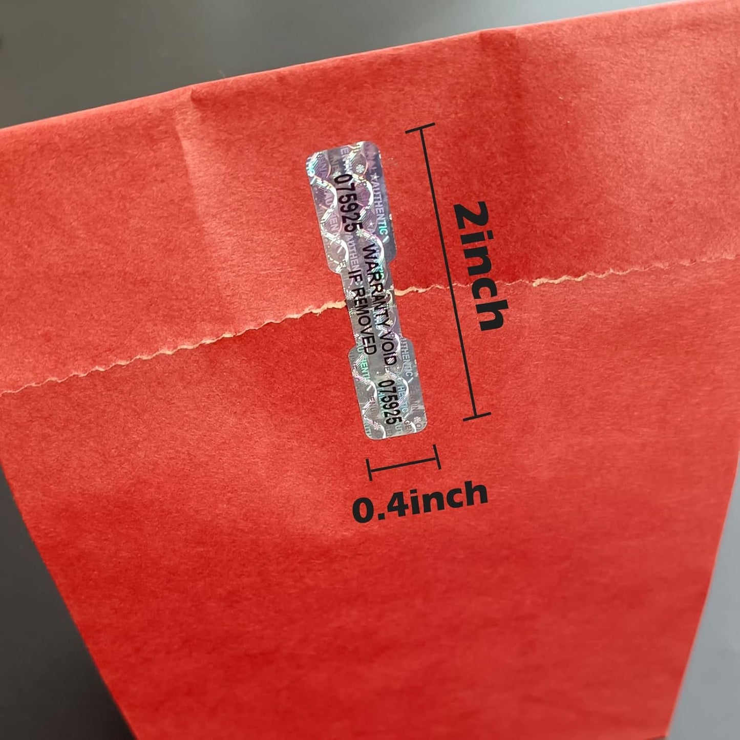Hologram Tamper Evident Stickers, Void High Security Sticker, DogBone Warranty Tamper Proof Sealing Labels, Unique Sequential Serial Numbering (2Inch X 0.4Inch,GQYH) (580)