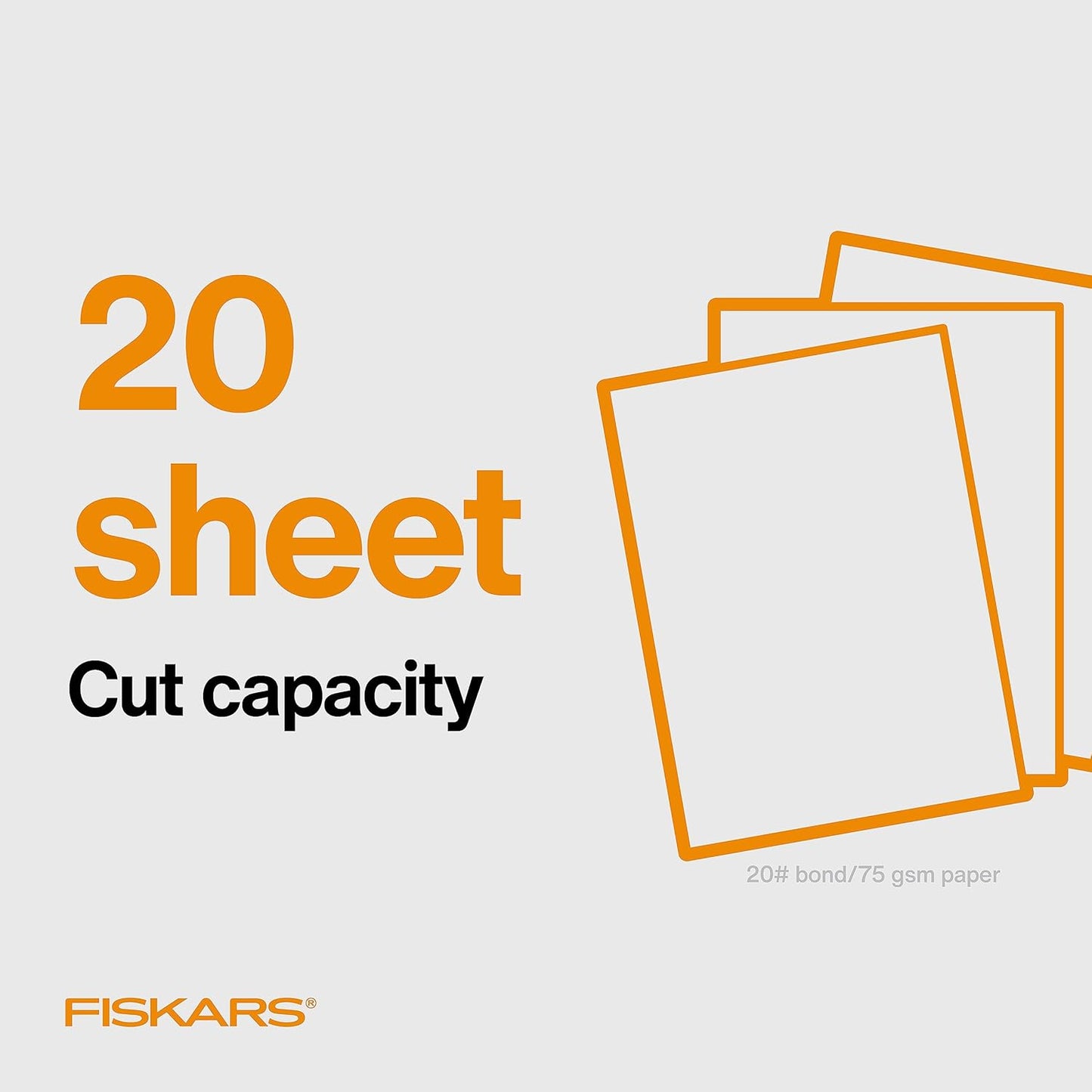 Fiskars ProCision Rotary Bypass Paper Trimmer - 12" Cut Length - Craft Paper and Mixed Media Cutter with Grid Lines - Orange