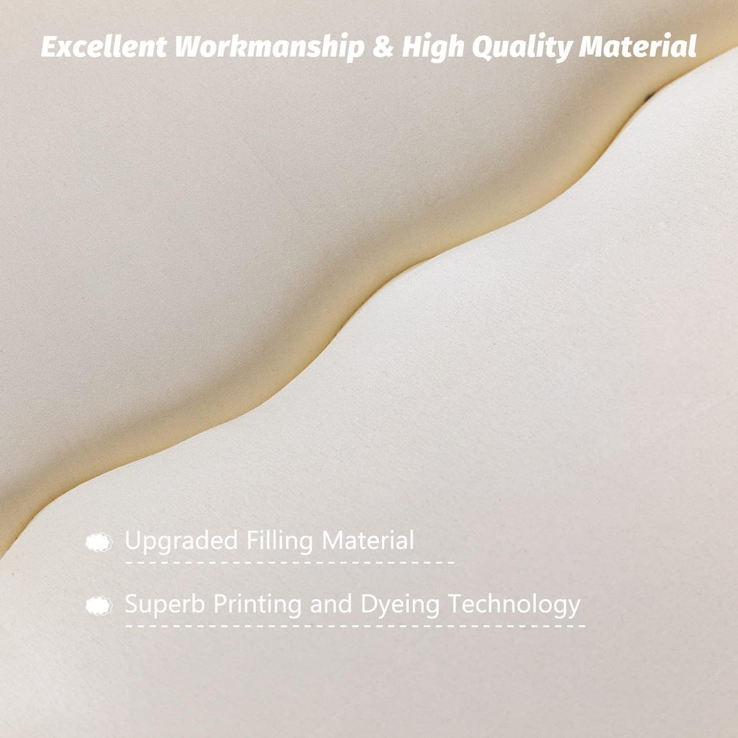 MAXYOYO Japanese Floor Futon Queen Size, Thicken Tatami Mat Sleeping Pad Foldable Roll Up Mattress Trifold Pad Guest Bed, Off White