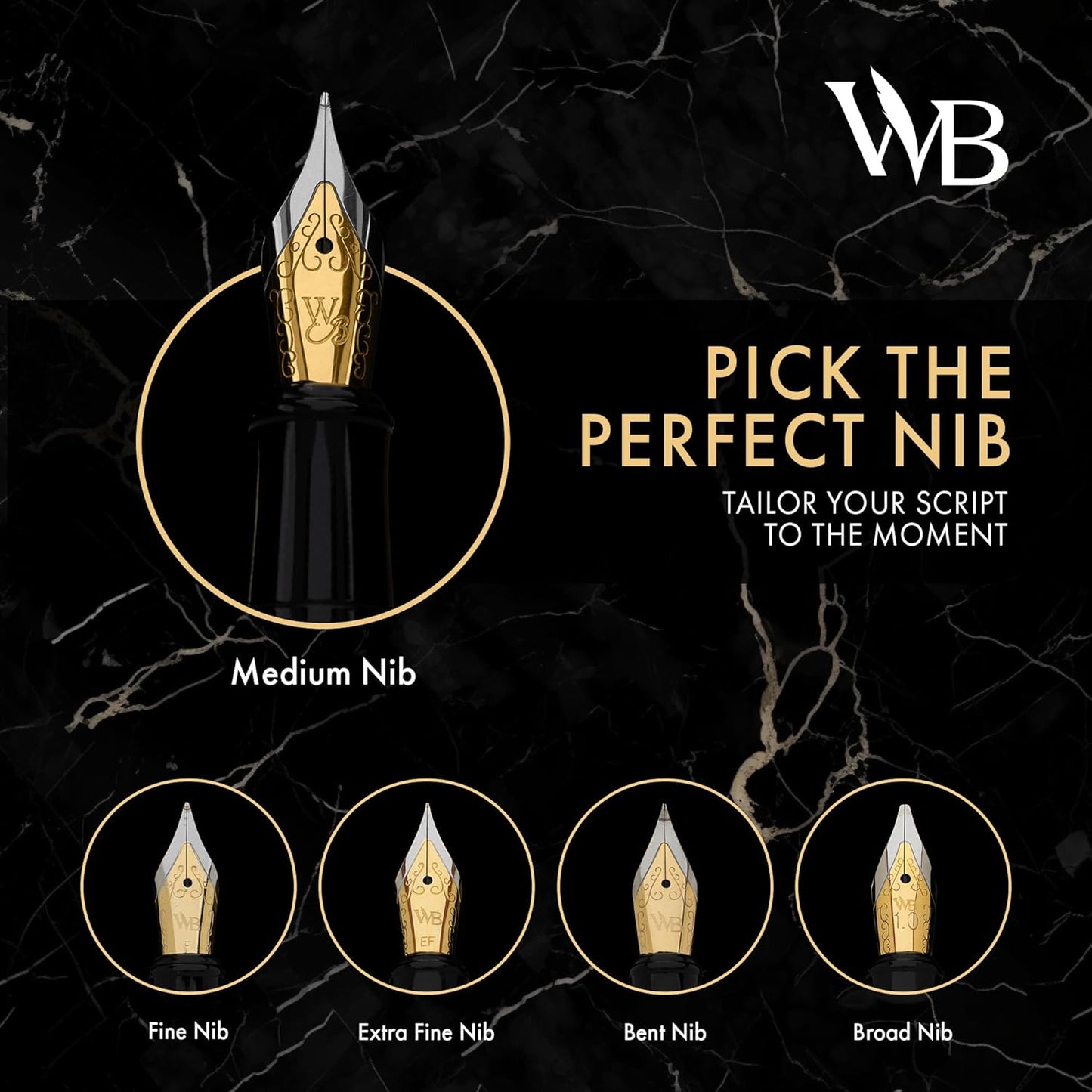 Wordsworth & Black Fountain Pen Set, Bent Nib, Includes 24 Pack Ink Cartridges, Ink Refill Converter & Gift Box, Calligraphy, [Crimson Red], Perfect for Men & Women