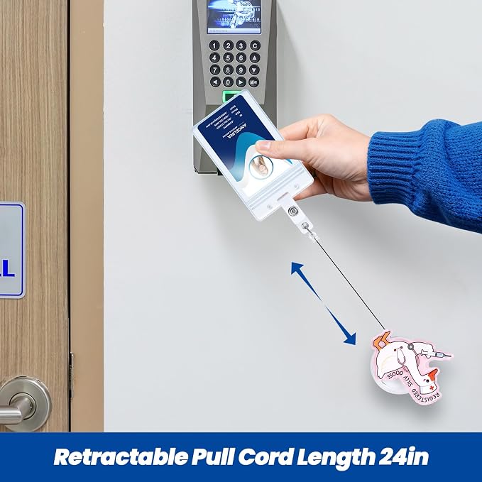 Registered Silly Goose Funny Nurse Badge Reel, Cute Retractable ID Badge Holder - Image 6